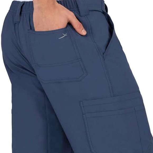 Perflex Men's Scrub Pants, Blue, Small - Picture 4 of 6
